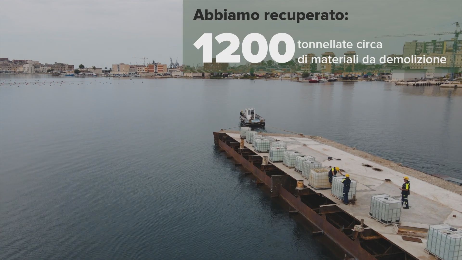 Serveco: demolizione del Mercato Ittico Galleggiante, produzione audiovisiva di Skené Videography